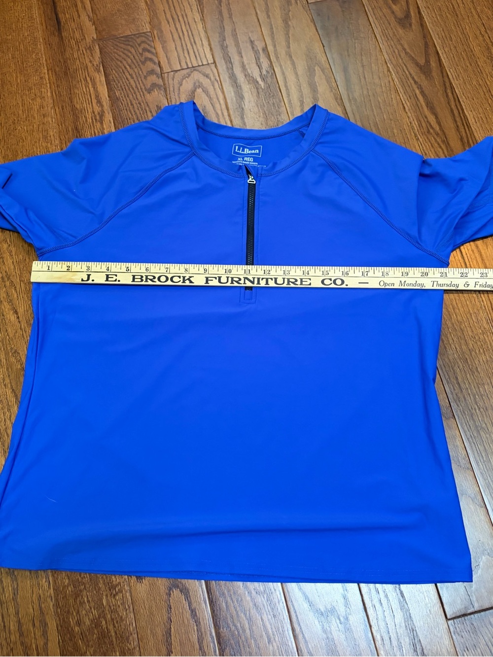 L.L. Bean Long Sleeve Half-Zip Shirt - Royal Blue SPF Swim Shirt Rash guard - Picture 5 of 5